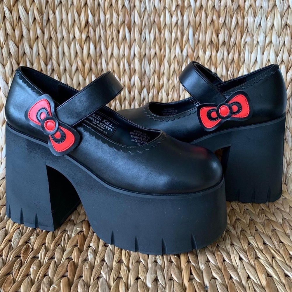 Hello Kitty x Dolls Kill Mary Jane Platforms 7